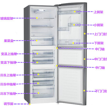 容声冰箱拆LED灯图解,容声冰箱灯罩拆卸图 容声bcd-255wkr1nyg bcd-255wymb冰箱抽屉 果菜盒 搁架 灯 门封条 led