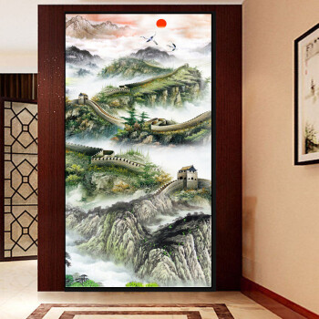 
                                        千尚十字绣客厅新款5d钻石画大幅满钻钻石绣魔方钻钻玄关风景十字绣风景走廊过道画 高端定制 无缝方钻满钻全贴钻 200*90厘米+多配30%钻+免费补钻+全套工具                