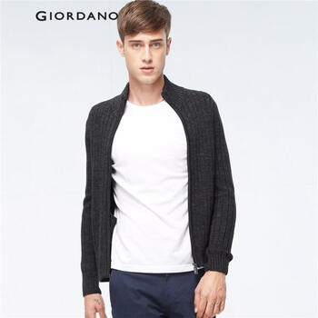 佐丹奴毛衣<em>外套</em> <em>男秋</em>冬装厚立领<em>针织开衫外衣</em>