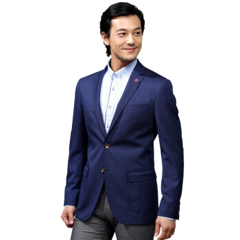 海澜之家 hwxad1n012a 男装百搭休闲西服西装 宝蓝180/96a(50a)
