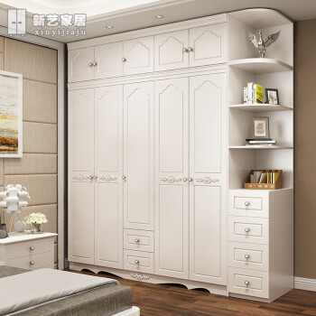 新款家具欧式衣柜韩式田园三门四门柜子卧室组装现代经济型白色木质大
