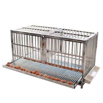 不锈钢鸡笼家用大号养鸡笼户外鸡鸭鹅养殖笼自动滚蛋家禽笼 130x62x70