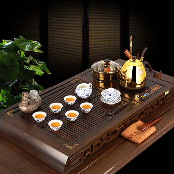 金灶（KAMJOVE) 黑檀木茶盘实木 整套功夫茶具套装茶海茶台R-998 泡茶机