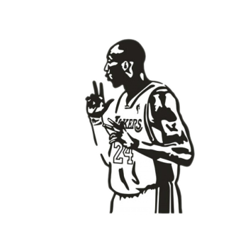 科比海报nba篮球球星贴纸房间宿舍卧室墙壁装饰励志文字壁纸墙贴 科比