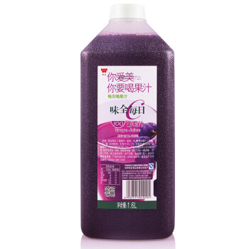 味全 每日C果汁 100自然纯 葡萄汁 1600ml