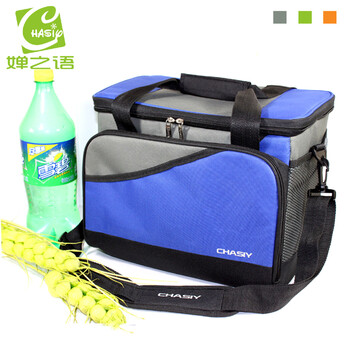 婵之语加大加厚防漏冰包/保温箱/外卖包/送餐包/午餐包/保温包 灰色(配送冰袋6个) 19L
