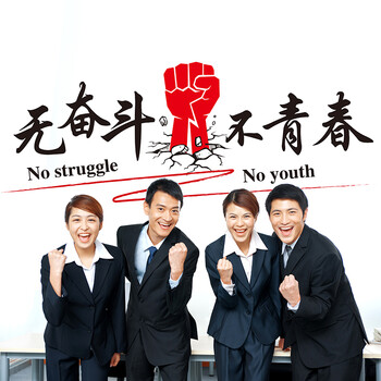 
                                        凡雅空间 可移除墙贴纸贴画教室口号宿舍寝室宿舍大学生标语奋斗青春企业公司励志贴 无奋斗不青春 特大号                