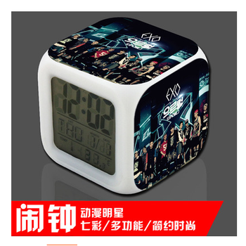 EXO团体闹钟七彩发光 鹿晗吴亦凡张艺兴周边