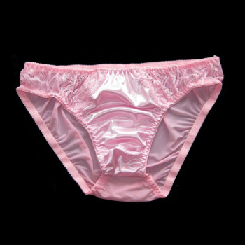 赢夫人 日式性感光滑柔软三角男式变装日常穿舒适内裤蕾丝潮w1 粉红色