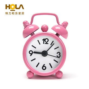 HOLA特力和乐 梦幻彩虹/硅胶猫咪创意迷你闹钟 多款可选原特力屋 彩虹粉