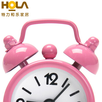 HOLA特力和乐 梦幻彩虹/硅胶猫咪创意迷你闹钟 多款可选原特力屋 彩虹粉