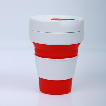 smashcup丝妙杯可收缩易携带创意杯子 创意便携水杯随手防漏杯 家居户外旅游良品 红色