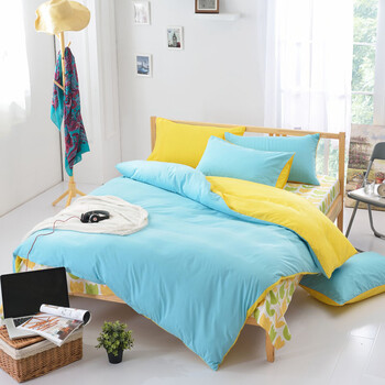 Dad’shere 素色双拼简法式床上家纺四件套 98元包邮(158-60)