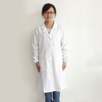 一口米 白大褂 春秋季长袖 抗菌防臭工作服 化学实验服 医生工装工作服 护士服 男女 165