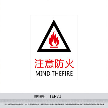 《消防安全标识牌 注意防火MIND THEFIRE中