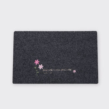 富居（FOOJO）地毯地垫 厨房卫浴门厅入门地垫脚垫50*80cm 黑灰小花