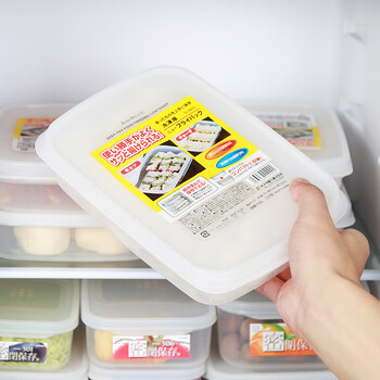 
                                                            
                                        家の物语日本进口冷冻饺子盒 4个装不粘底混沌盒冰箱食品保鲜盒 微波炉饭盒                