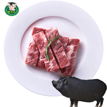 猪状元 黑猪肉 肉排500g 梅山黑猪排骨猪骨煲汤