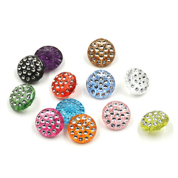 
                                        迈利达彩色亚克力暗眼钮扣 童装衬衫扣子  手工纽扣 蓝色9粒 13mm                