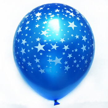 
                                        EVERTSBALLOON/维曼加厚/圆形乳胶气球玩具/生日结婚装饰*12英寸印花星星 星星珍珠蓝50个                