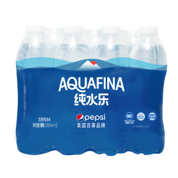 纯水乐 AQUAFINA 饮用天然水饮用水 550ml*12瓶  百事可乐出品