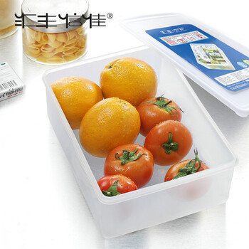
                                                                                汇丰信佳 日式简约 无异味 可冷冻加热 塑料保鲜盒收纳盒塑料盒 大号5.5L                