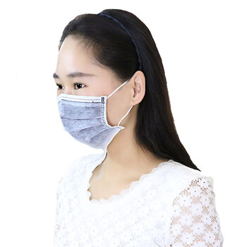 
                                        适美佳一次性活性炭口罩防尘透气男女通用防异味骑行防风遮阳独立包装50只/盒送时尚潮款口罩                