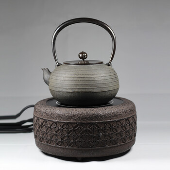 【盛虎堂旗舰店】静音电陶炉煮茶炉远红外环保烧水炉铁壶铜壶银壶专用遥控炉 篱花（不含壶） 电陶炉 功率1500瓦