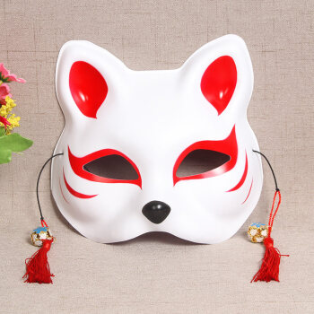 猫脸面具cosplay舞会装扮男女抖音手绘日式和风狐狸同款离人愁 k款