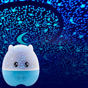 
                                        有乐 星空旋转投影仪  浪漫星空灯 创意生日礼物 实用父亲节礼物520送女友女生闺蜜 二代遥控款/水晶蓝/五色光                