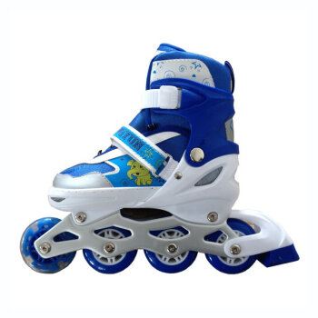 运动户外轮滑滑板儿童PU单闪溜冰鞋\/可调旱冰