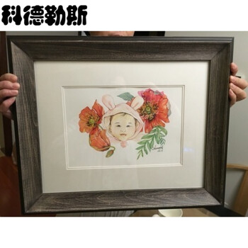 高档画框装裱实木画框美式复古画框定制水彩画框装饰画框定做挂墙