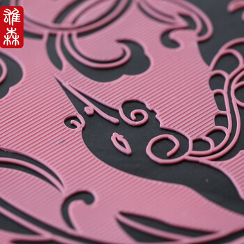 门厅玄关地垫地毯脚垫门垫 进门垫子门口防水垫防滑垫大门口垫子凤凰地垫 粉色 70cmX115cm