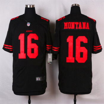 abcdggdnfl橄榄球球衣 旧金山49人san francisco 49ers16号 黑色 m