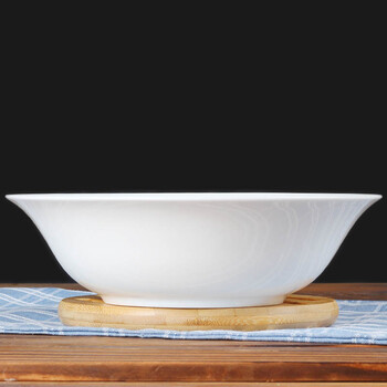 lichen景德镇骨瓷餐具米饭碗面碗纯白陶瓷菜盘9英寸斗碗