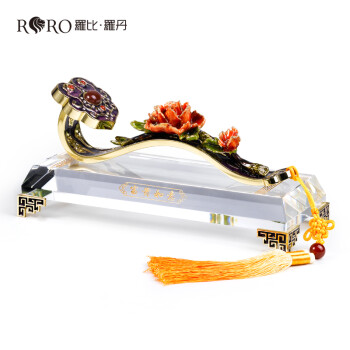
                                        罗比罗丹 中式家装珐琅办公桌饰品如意摆件现代简约创意工艺品                