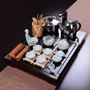 窑 特价汝窑哥窑陶瓷紫砂整套茶具套装功夫茶