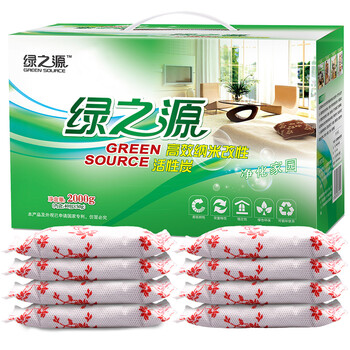 绿之源 高效纳米改性活性炭 装修除味除甲醛清除剂 家具去甲醛竹炭包2000g