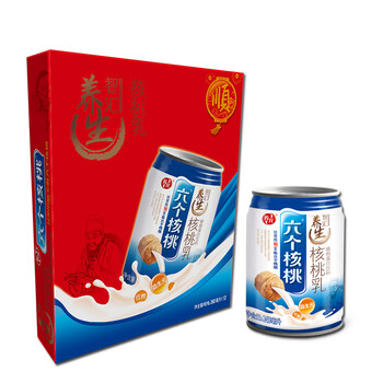 养元 六个核桃 智汇养生核桃乳240ml*12罐 礼盒