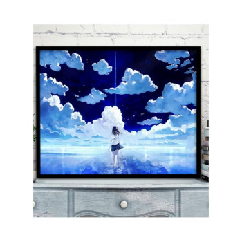 数字油画diy 卧室人物卡通动漫水彩手绘填色画油彩装饰画遥望天空