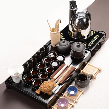 尚帝整板有余茶盘紫砂功夫茶具电热炉套装 20