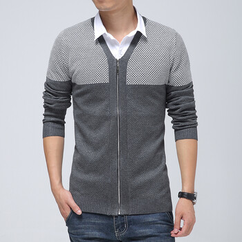 哥德龙2014新款男士拉链<em>开衫毛线</em>衣<em>男</em>毛衣外