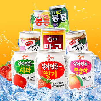 韩国进口海太果汁菠萝汁苹果汁葡萄汁芒果汁石