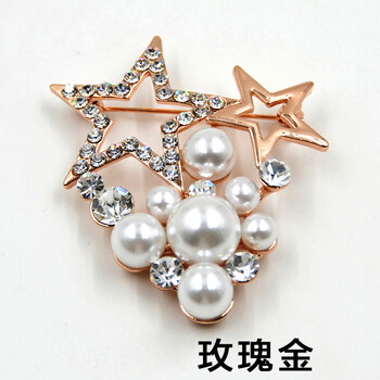 迈利达 珍珠水钻系列胸针纽扣  女士服装装饰钮扣 胸花扣子 胸针别针 J107 55mm一颗