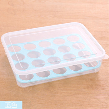 刻沫 冰箱鸡蛋保鲜盒 可叠加独立盖厨房分格饺