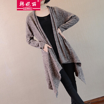 韩妮丽2014春秋装新款女装<em>中长款</em>外搭<em>开衫薄</em>
