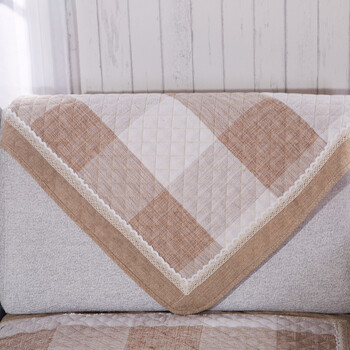 佰鼎（bedding） 新款时尚亚麻绗缝沙发垫 品味驼 90*210cm单片装