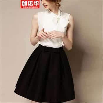 创诺华 2014秋女装<em>赫本</em>高腰蓬蓬裙<em>大摆</em>a字伞