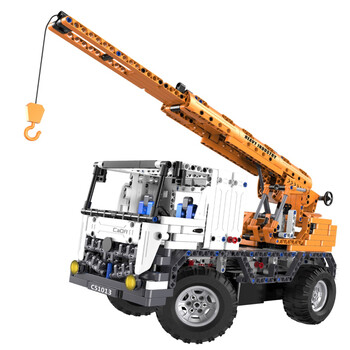 双鹰拼装积木擎天柱赛车越野跑车遥控模型汽车