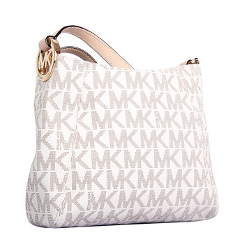michael kors/mk 女士时尚logo标志印花单肩包 女包35s5gftm2b 石白色